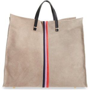 Clare V - Stripe Suede Tote (Grey)